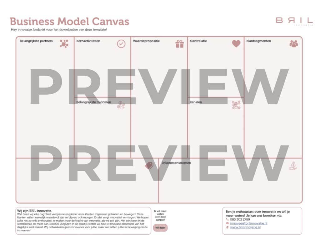 Business Model Canvas Template Preview