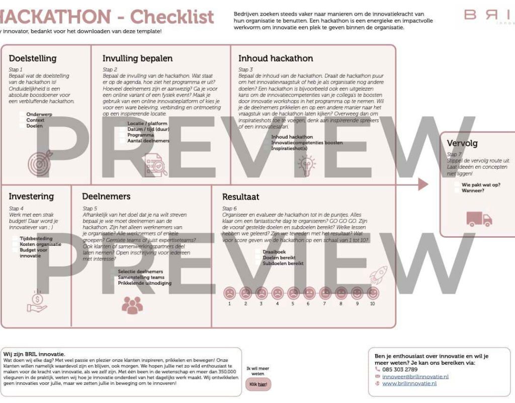 Hackathon checklist preview