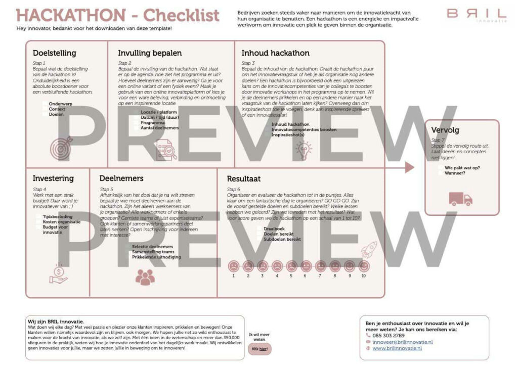 Hackathon checklist preview
